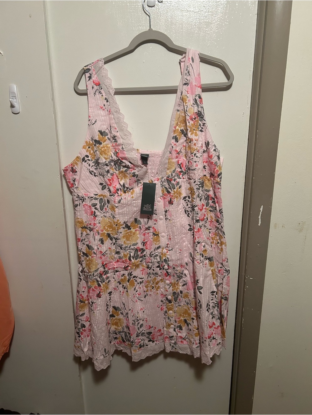 wild fable Pink Floral Lace-Trim Sleeveless Camisole